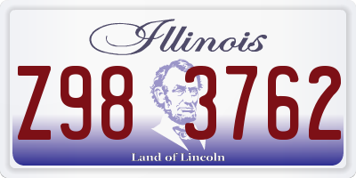 IL license plate Z983762