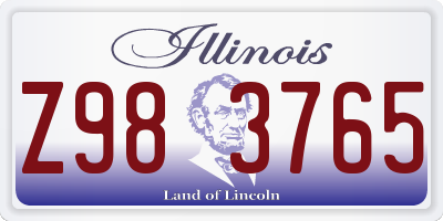 IL license plate Z983765