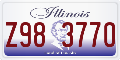 IL license plate Z983770