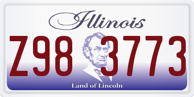 IL license plate Z983773