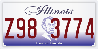 IL license plate Z983774