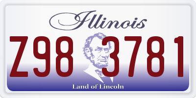 IL license plate Z983781