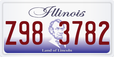 IL license plate Z983782