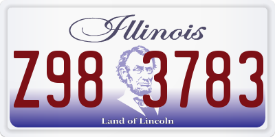 IL license plate Z983783