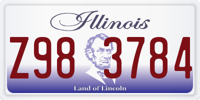 IL license plate Z983784