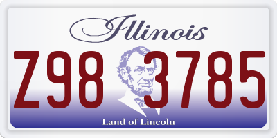 IL license plate Z983785