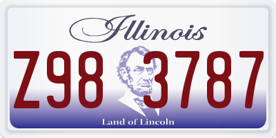 IL license plate Z983787