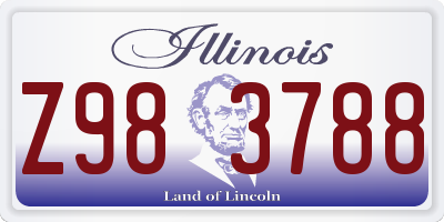 IL license plate Z983788