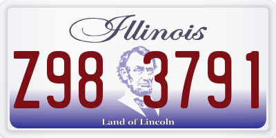IL license plate Z983791