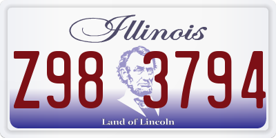 IL license plate Z983794