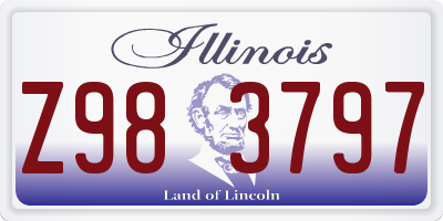 IL license plate Z983797