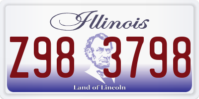 IL license plate Z983798