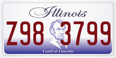 IL license plate Z983799