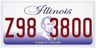 IL license plate Z983800