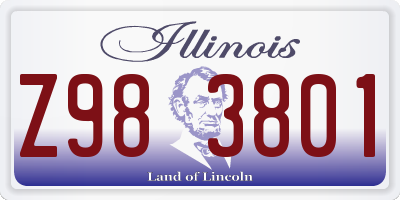 IL license plate Z983801