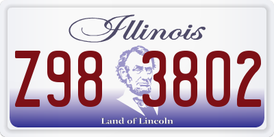 IL license plate Z983802