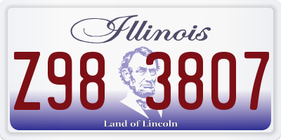 IL license plate Z983807