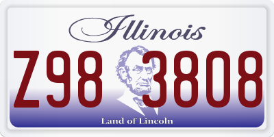 IL license plate Z983808