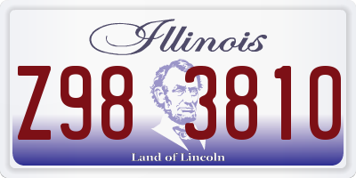 IL license plate Z983810