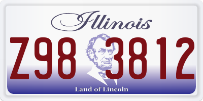 IL license plate Z983812