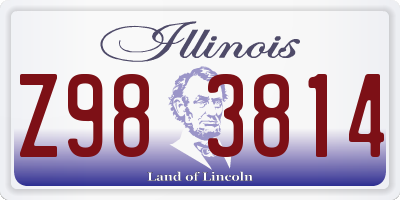 IL license plate Z983814