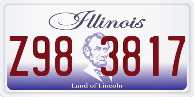 IL license plate Z983817