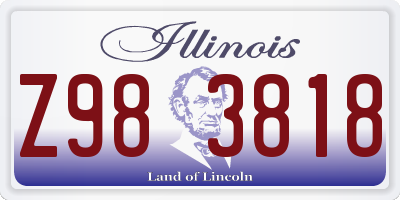 IL license plate Z983818