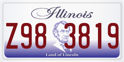 IL license plate Z983819