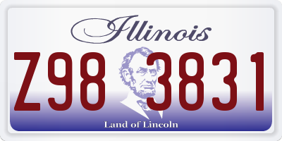 IL license plate Z983831