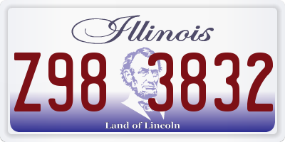 IL license plate Z983832