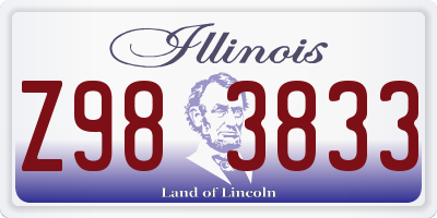 IL license plate Z983833