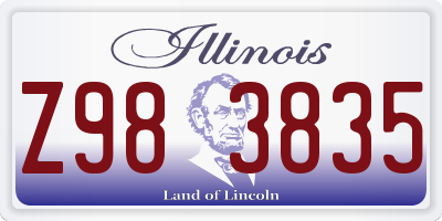 IL license plate Z983835