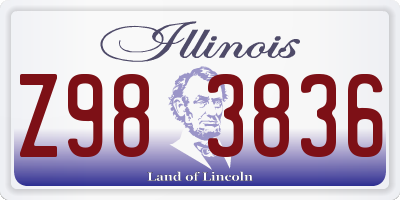 IL license plate Z983836