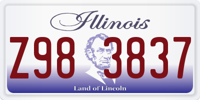 IL license plate Z983837