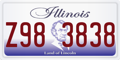 IL license plate Z983838