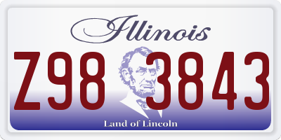 IL license plate Z983843