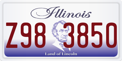 IL license plate Z983850