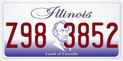 IL license plate Z983852
