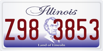 IL license plate Z983853