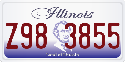 IL license plate Z983855