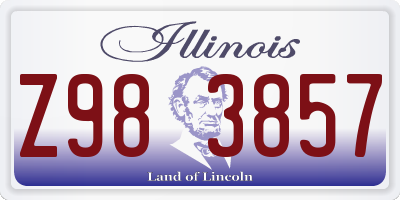 IL license plate Z983857