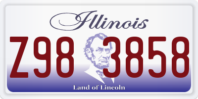 IL license plate Z983858