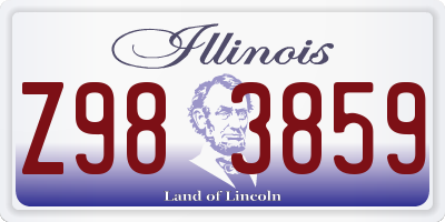 IL license plate Z983859