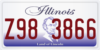 IL license plate Z983866