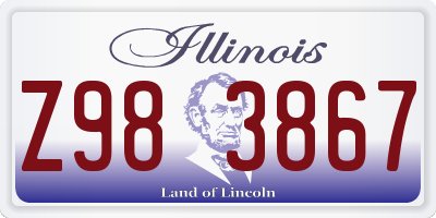 IL license plate Z983867