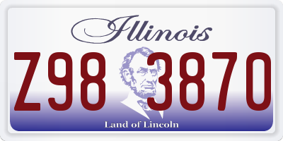 IL license plate Z983870