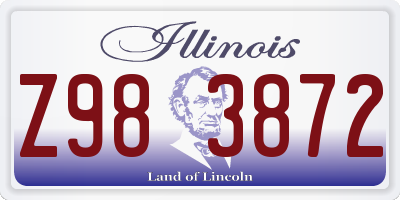 IL license plate Z983872