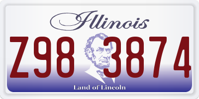 IL license plate Z983874