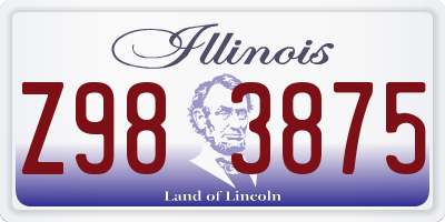 IL license plate Z983875