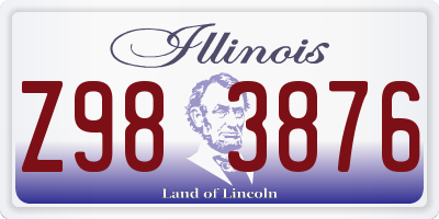 IL license plate Z983876